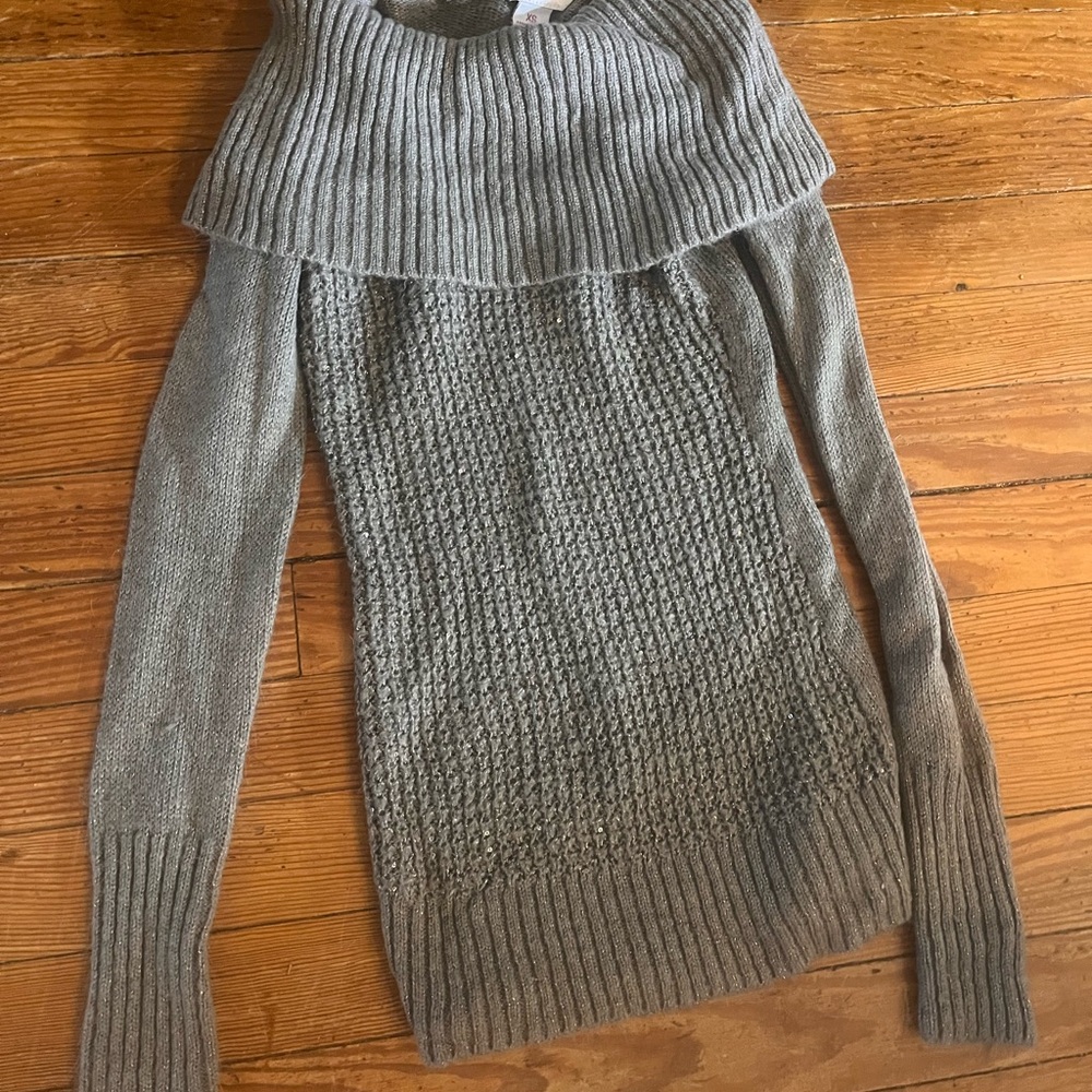Candie's Gray Cowl Neck Sweater